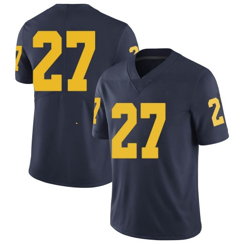 Hunter Reynolds Michigan Wolverines Men's NCAA #27 Navy Limited Brand Jordan College Stitched Football Jersey HEC7454EJ